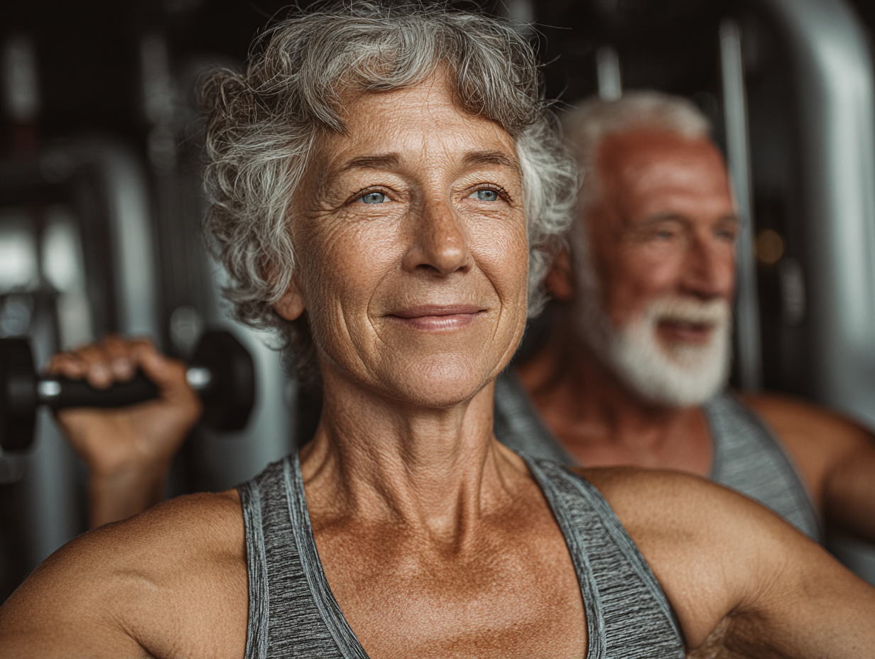 Здорові та активні люди старшого віку після тренувань